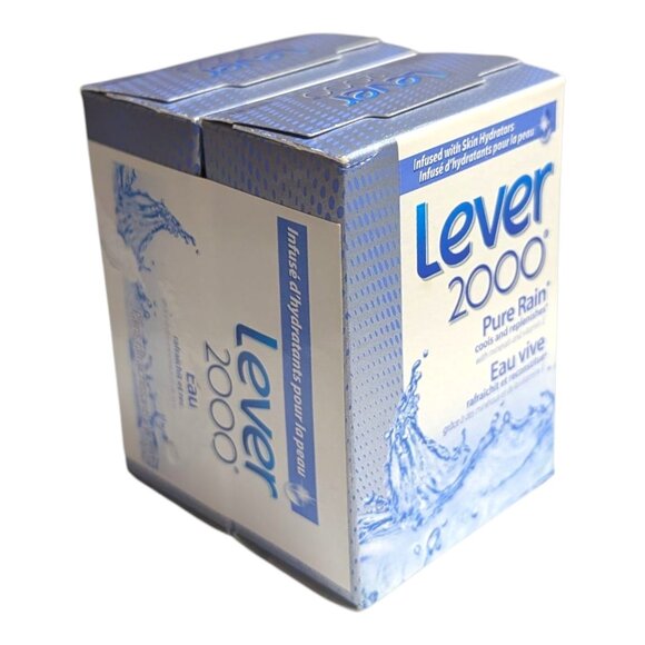 Lever 2000 Pure Rain Refreshing Bars Soap 2 x 89g (2-Pack) New Sealed - Picture 1 of 6